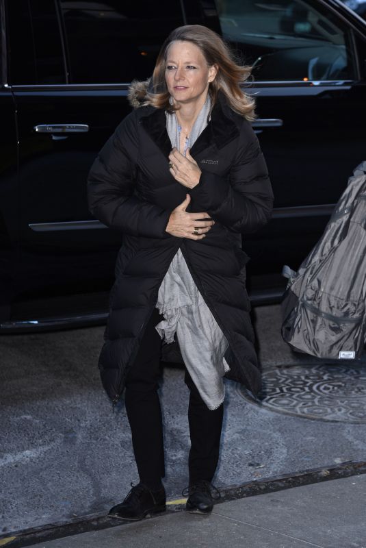 JODIE FOSTER Arrives at This Morning Studio in New York 12/11/2017