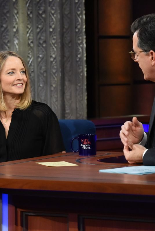 JODIE FOSTER at Late Show with Stephen Colbert 12/15/2017