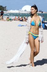 JULIA PEREIRA in Swimsuits and Bikinis on the Beach in Miami 12/02/2017