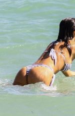JULIA PEREIRA in Swimsuits and Bikinis on the Beach in Miami 12/02/2017