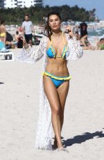 JULIA PEREIRA in Swimsuits and Bikinis on the Beach in Miami 12/02/2017