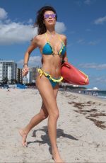 JULIA PEREIRA in Swimsuits and Bikinis on the Beach in Miami 12/02/2017