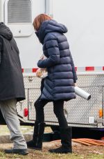 JULIA ROBERTS on the Set of Ben is Back in Westchester 12/18/2017