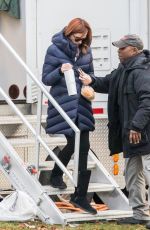 JULIA ROBERTS on the Set of Ben is Back in Westchester 12/18/2017