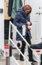JULIA ROBERTS on the Set of Ben is Back in Westchester 12/18/2017