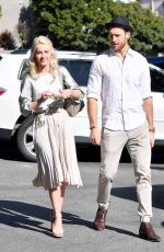 JULIANNE HOUGH and Brooks Laich Leaves Church Services on Christmas Eve in Los Angeles 12/24/2017