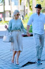 JULIANNE HOUGH and Brooks Laich Leaves Church Services on Christmas Eve in Los Angeles 12/24/2017