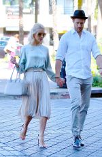 JULIANNE HOUGH and Brooks Laich Leaves Church Services on Christmas Eve in Los Angeles 12/24/2017