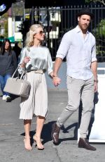 JULIANNE HOUGH and Brooks Laich Leaves Church Services on Christmas Eve in Los Angeles 12/24/2017