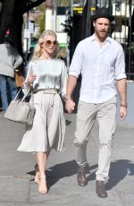 JULIANNE HOUGH and Brooks Laich Leaves Church Services on Christmas Eve in Los Angeles 12/24/2017