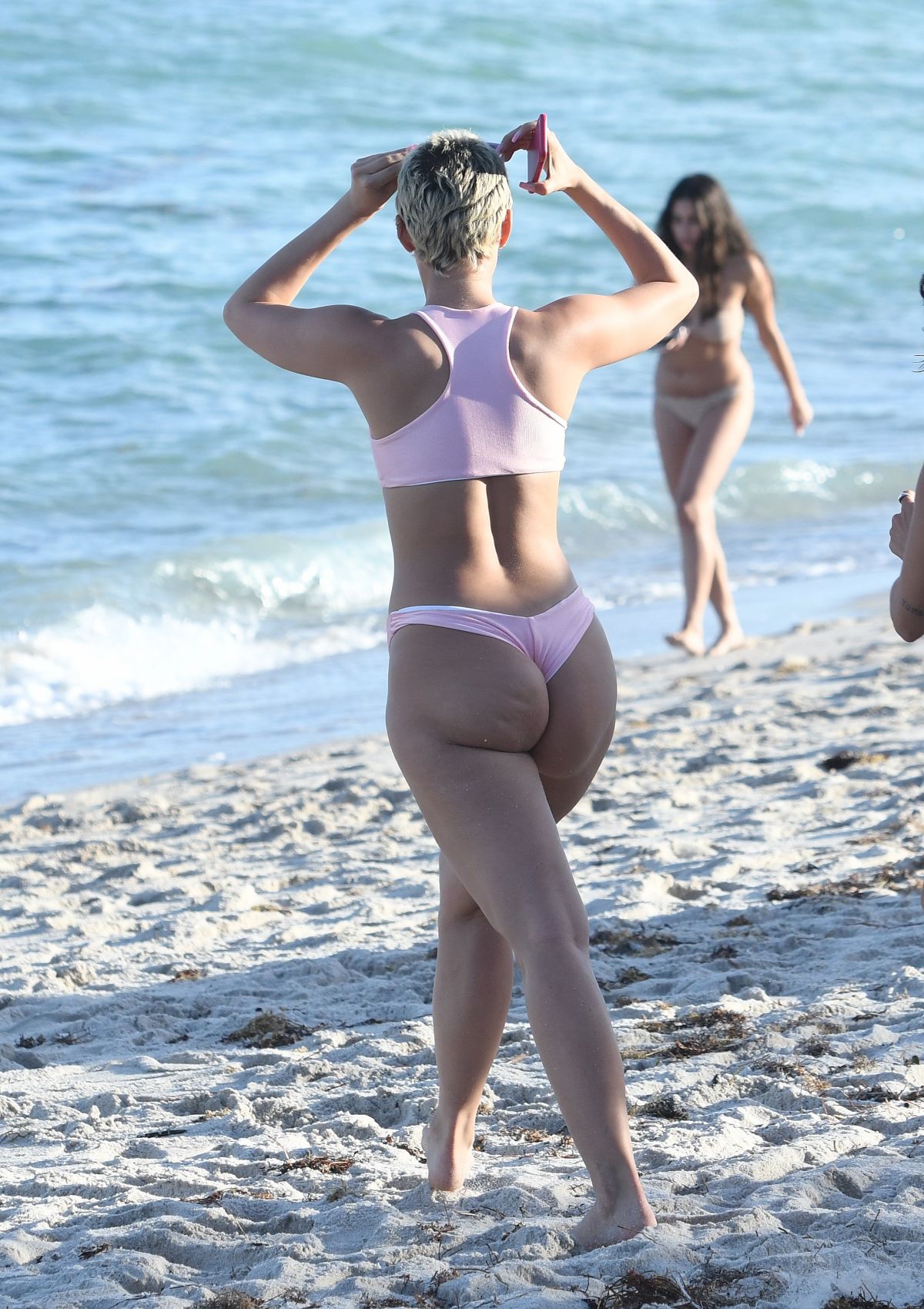 JULIEANNA YESJULZ GODDARD in Bikini at a Beach in Miami 12/06/2017.