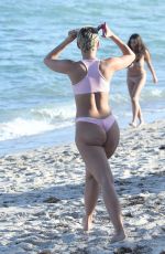 JULIEANNA YESJULZ GODDARD in Bikini at a Beach in Miami 12/06/2017