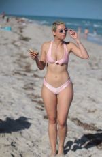 JULIEANNA YESJULZ GODDARD in Bikini at a Beach in Miami 12/06/2017