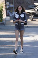 KAIA GERBER in Cropped Jeans Jacket and Denim Shorts Out in Malibu 12/19/2017