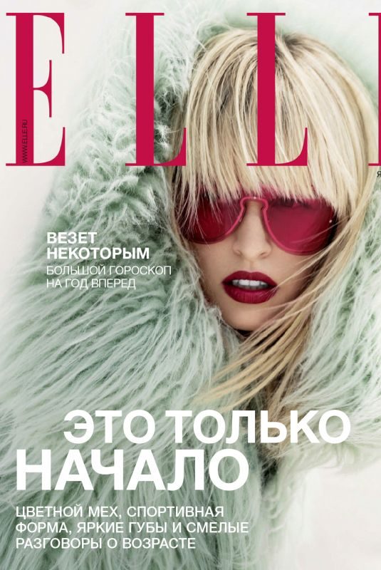KAROLINA KURKOVA in Elle Magazine, Russia January 2018