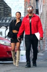 KARRUECHE TRAN and Victor Cruz Out in Hollywood 12/16/2017