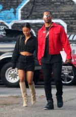 KARRUECHE TRAN and Victor Cruz Out in Hollywood 12/16/2017
