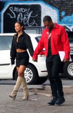 KARRUECHE TRAN and Victor Cruz Out in Hollywood 12/16/2017