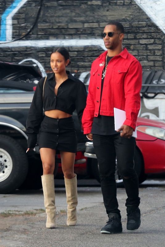 KARRUECHE TRAN and Victor Cruz Out in Hollywood 12/16/2017