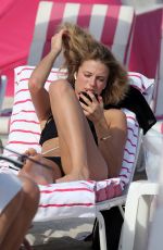 KATE BOCK in Bikini on the Beach in Miami 12/08/2017