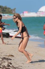 KATE BOCK in Bikini on the Beach in Miami 12/08/2017