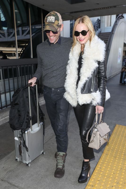 KATE BOSWORTH and Michael Polish at LAX Airport in Los Angeles 12/08/2017
