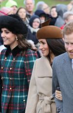 KATE MIDLETON and MEGHAN MARKLE at Christmas Day Service in King