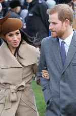KATE MIDLETON and MEGHAN MARKLE at Christmas Day Service in King