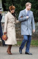 KATE MIDLETON and MEGHAN MARKLE at Christmas Day Service in King