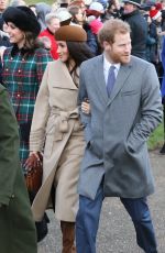 KATE MIDLETON and MEGHAN MARKLE at Christmas Day Service in King