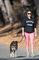 KATE UPTON Out with Her Dog in Beverly Hills 12/19/2017