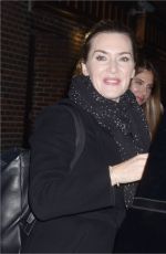 KATE WINSLET Arrives at Late Show with Stephen Colbert in New York 11/29/2017