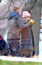 KATHRYN NEWTON on the Set of Ben is Back in Westchester 12/08/2017
