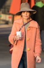 KATIE HOLMES Out for Coffee in New York 11/30/2017