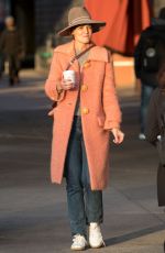 KATIE HOLMES Out for Coffee in New York 11/30/2017