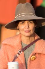 KATIE HOLMES Out for Coffee in New York 11/30/2017