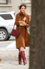 KATIE HOLMES Out in New York 12/06/2017
