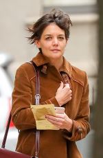 KATIE HOLMES Out in New York 12/06/2017