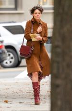 KATIE HOLMES Out in New York 12/06/2017