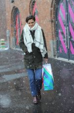 KATIE HOLMES Out Shopping in New York 12/09/2017