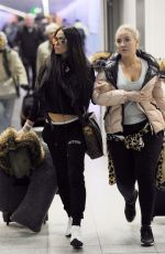 KATIE PRICE at Heathrow Airport in London 12/01/2017