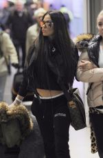 KATIE PRICE at Heathrow Airport in London 12/01/2017