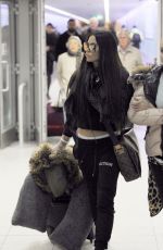KATIE PRICE at Heathrow Airport in London 12/01/2017