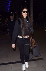 KATIE PRICE at Heathrow Airport in London 12/01/2017