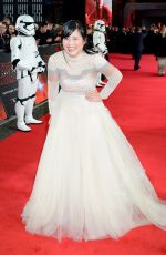 KELLY MARIE TRAN at Star Wars: The Last Jedi Premiere in London 12/12/2017