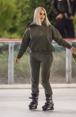 KIM KARDASHIAN Ice Skating at a Christmas Party in Thousand Oaks 12/23/2017