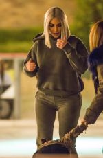 KIM KARDASHIAN Ice Skating at a Christmas Party in Thousand Oaks 12/23/2017