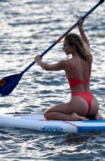 KIMBERLEY GARNER in Bikini Paddleboarding in Caribbean 12/23/2017