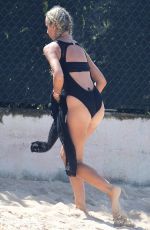 LADY VICTORIA HERBEY in Swimsuit on the Beach in Barbados 12/28/2017