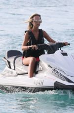 LADY VICTORIA HERVEY at Jet Ski Ride in Barbados 12/29/2017